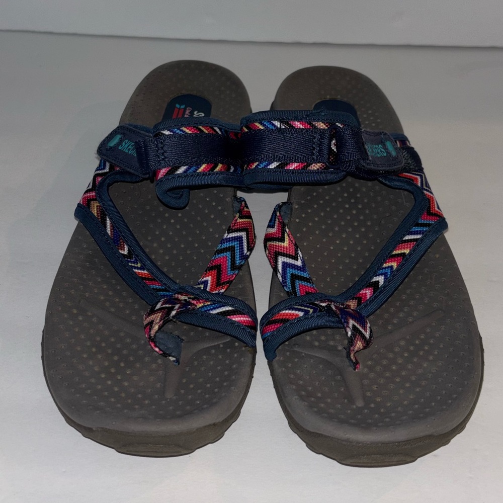 Skechers Women's Reggae-Zig Swag Colorful Comfort Sandals size 11